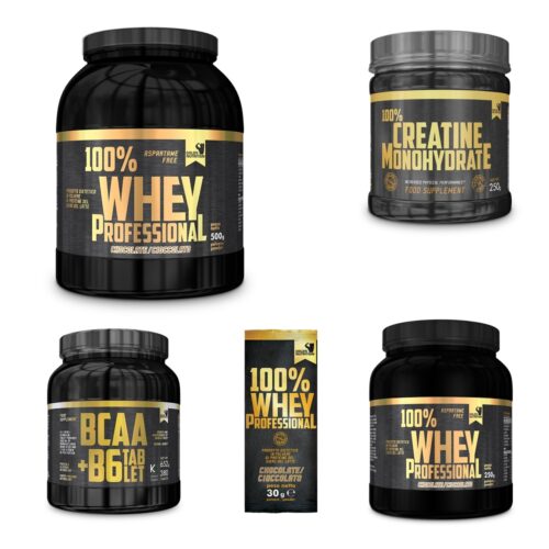 100% Whey Professional 500 g + 500 g proteine siero + Bcaa + Creatina Gold's Nutrition