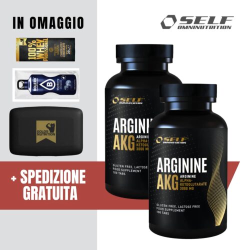 Arginina Alfa Chetoglutarato AKG Self Omninutrition x2 PZ da 100 compresse + OMAGGI