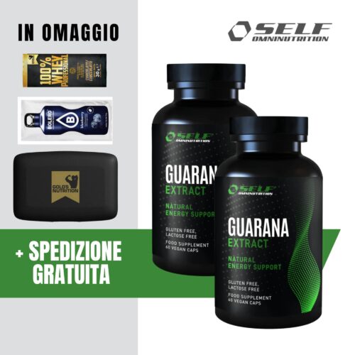 Estratto di Guaranà SELF NUTRITION, 2 confezioni da 60 cpr + Portapillole e OMAGGI